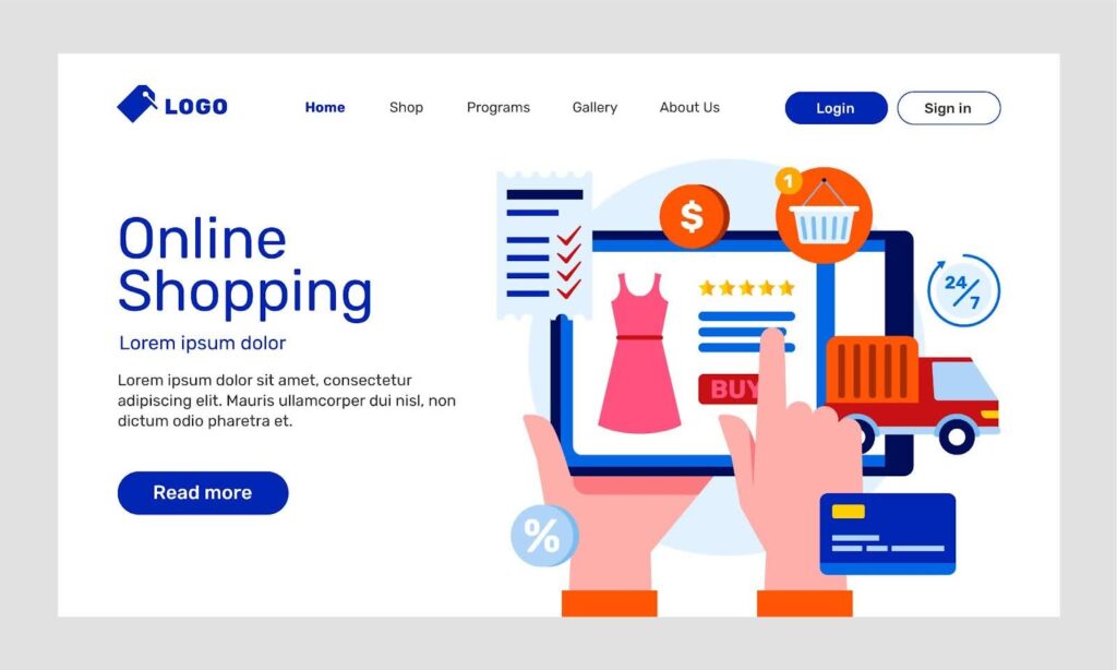 Illustration of a freshly developed Shopify theme