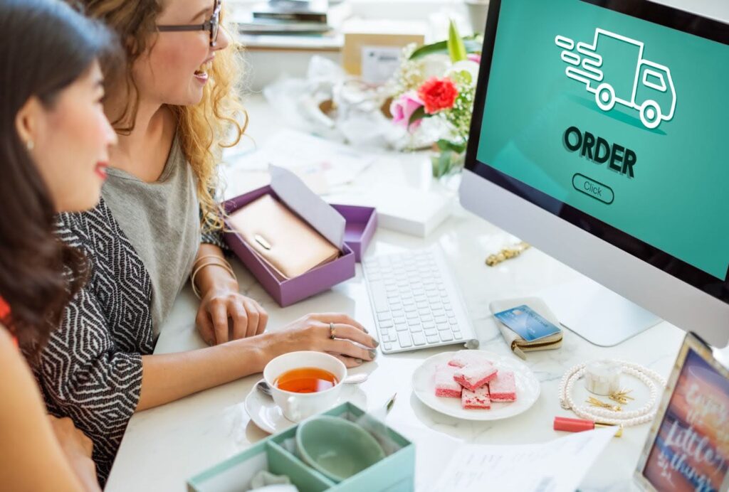 Customers ordering products from Shopify inventory