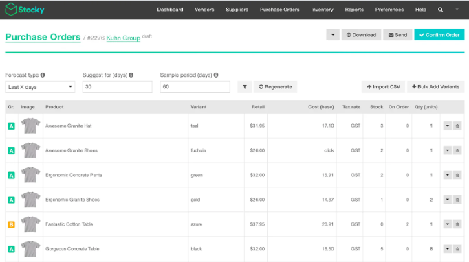 Shopify inventory management