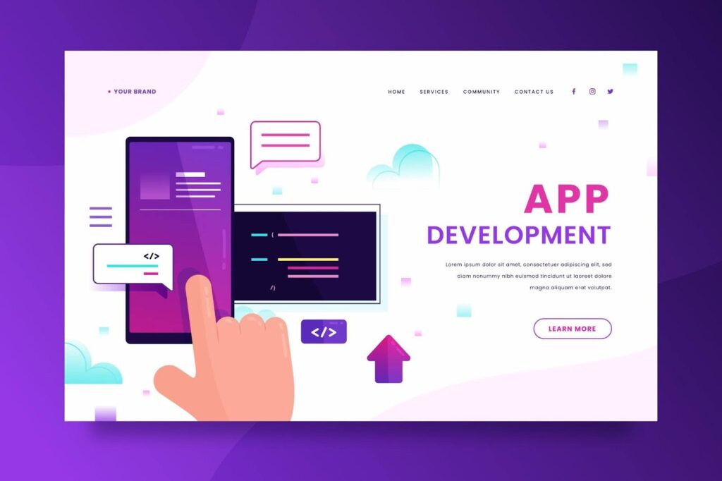 Illustration of the app development process