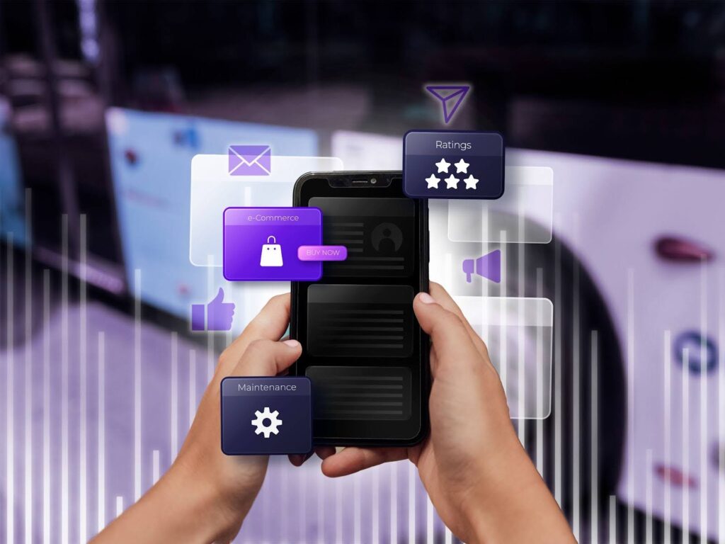 Image of a mobile app development